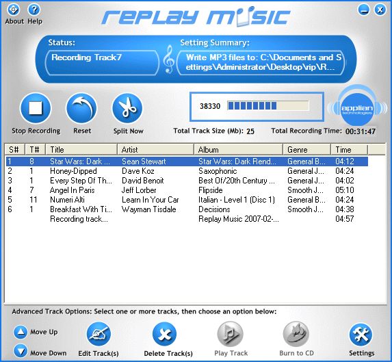 Replay Music v.3.60 - запись музыки