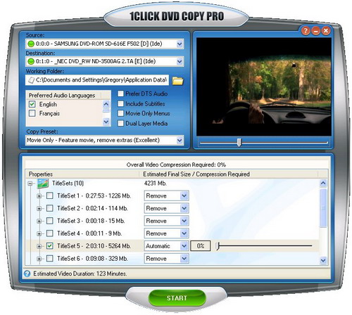 1CLICK DVD Copy Pro 4.1.0.0 - копировать DVD в 1 клик