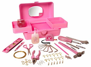 Розовый набор инструментов для девушек