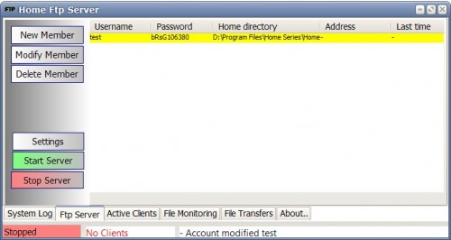 Home FTP Server 1.10.0.141 - домашний FTP сервер