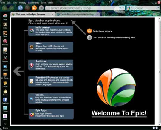 Epic 1.2 - индийский браузер