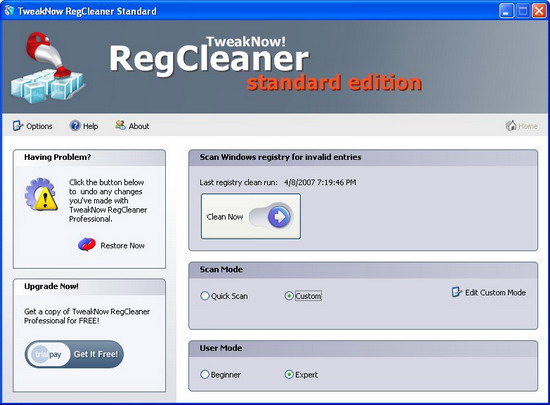 TweakNow RegCleaner 2011 (6.0.3) - очистка реестра