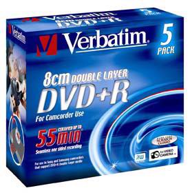 Двухслойные Mini DVD+R диски от Verbatim