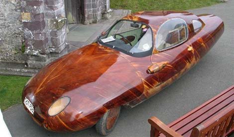 Самодельный трехколесный «деревянный» автомобиль