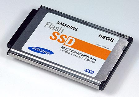 Samsung выпускает 1,8-дюймовый SSD объемом 64 Гб