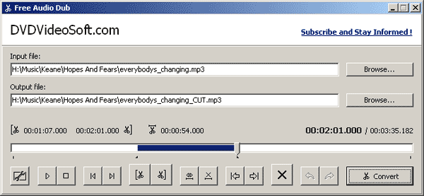 Free Audio Dub 1.2 - резка аудио файлов