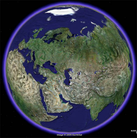 Google Earth v.4.3.7191 - 3D модель Земли