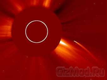 Зафиксировано столкновение кометы с Солнцем