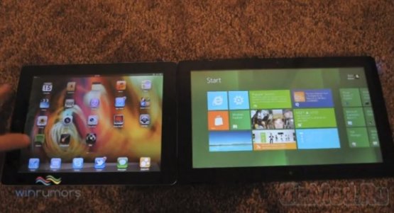iPad 2 c iOS 5 в сравнении с планшетом Windows 8