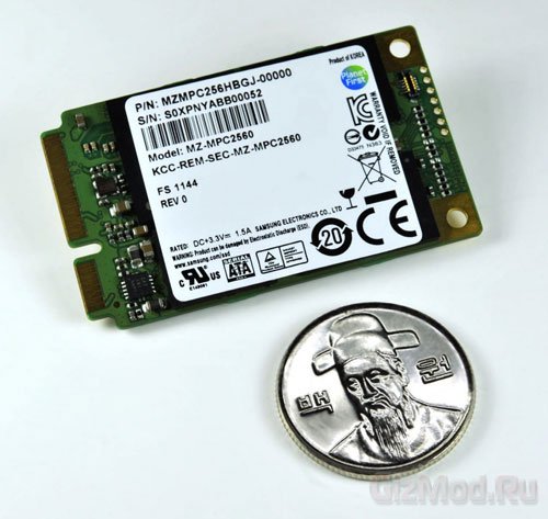 Samsung mSATA SSD массой 8 граммов