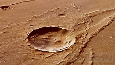 Вода вокруг кратера на Марсе
