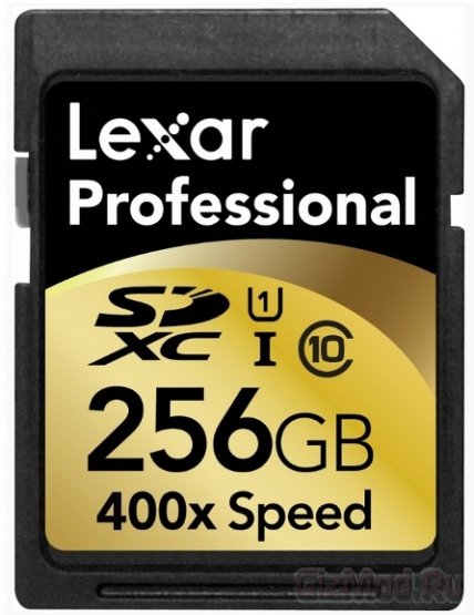256-Гбайт карты памяти Lexar стандарта SDXC UHS-I