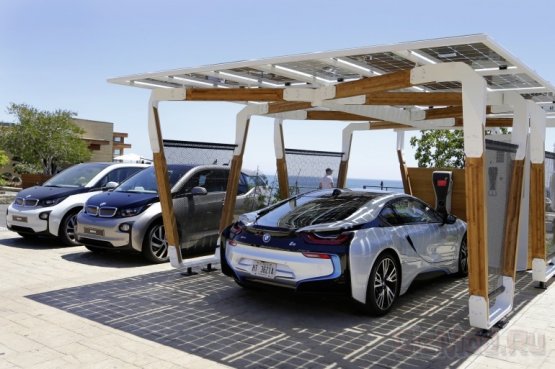 BMW крыша с солнечными батареями для электромобилей