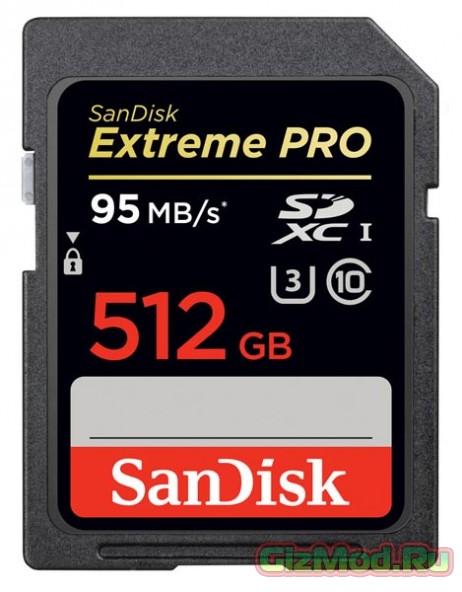 Карту памяти SanDisk объемом в 512 Гб оценили в $800
