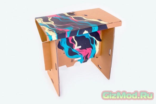Портативный картонный стол