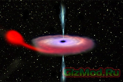 Голодная черная дыра в нашей галактике