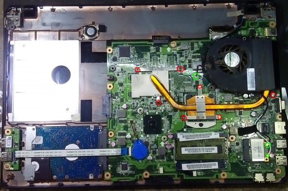 Как разобрать и почистить от пыли ноутбук Emachines E732ZG