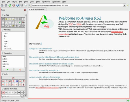 Amaya v.11.0.1 - web редактор