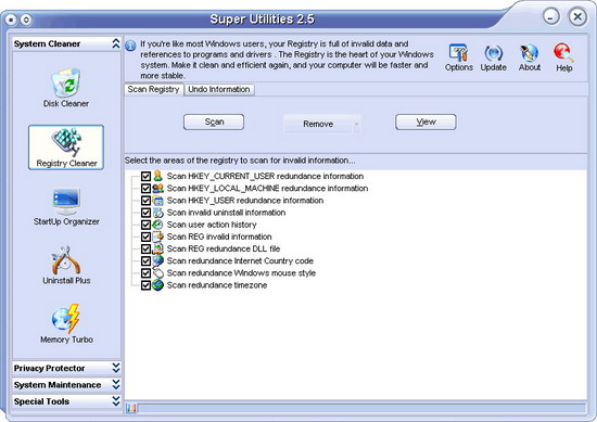 Super Utilities 9.42 - тонкая настройка XP
