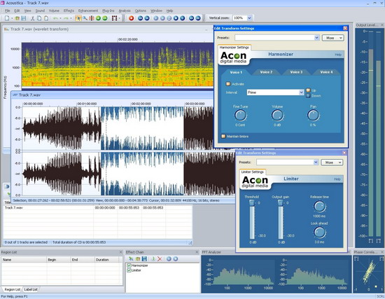 Acoustica v.4.1 Build 385 - редактор аудио дорожек