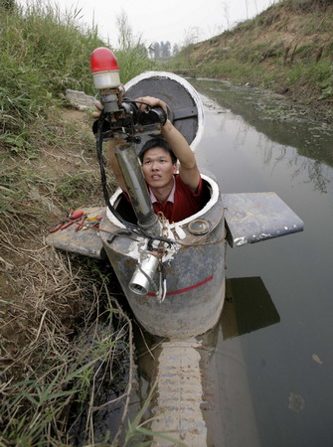 Китаец построил подводную лодку