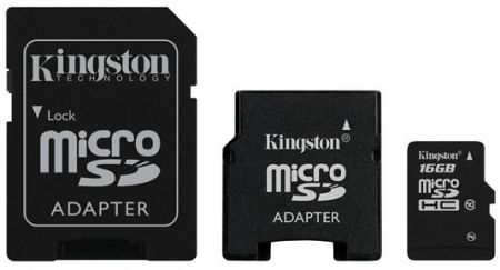Kingston microSDHC Class 10 объёмом 16 ГБ