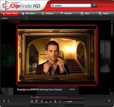 Ashampoo ClipFinder HD v2.07 - поиск видео в сети