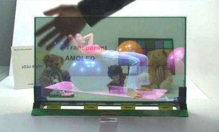 Samsung показала прозрачный 19" AMOLED дисплей