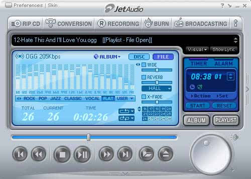 jetAudio Basic 8.0.6 - популярный медиаплеер