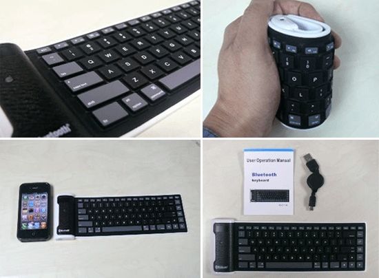 Гибкая клавиатура Mini Rollable Bluetooth Keyboard