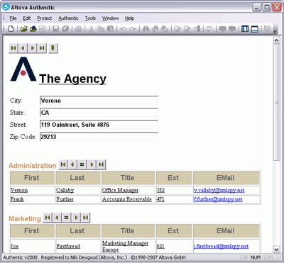 Altova Authentic 2011 - редактор XML файлов