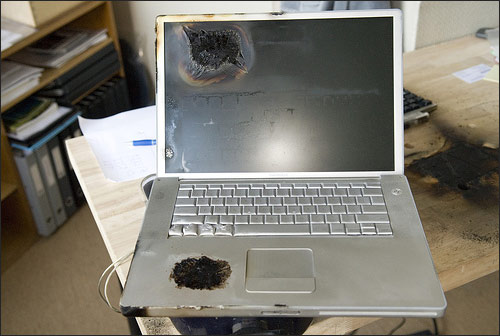 PowerBook после взрыва