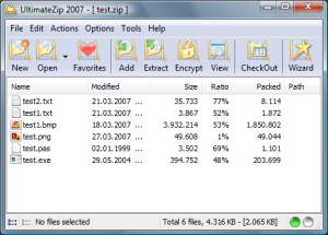 UltimateZip 2007 v.3.2 - бесплатный архиватор
