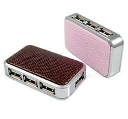 Мышка и USB-хаб в коже, почему бы и нет?
