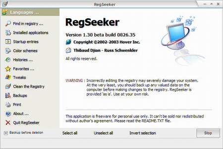 RegSeeker 1.55 - наводит в реестре «порядок»
