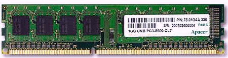 Apacer представила модули памяти DDR3