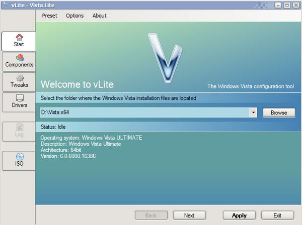 vLite 1.0 Final - дистрибутив Vista своими руками