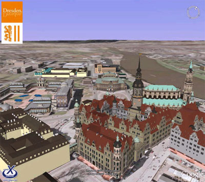 В Google Earth появилась 3D-модель Дрездена