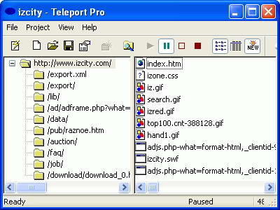 Teleport Pro 1.49 - копирование сайтов на HDD