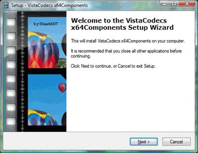 VistaCodecs x64 Components v.1.2.8 - набор кодеков