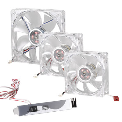 Яркие кулера LED On/Off Fan с подсветкой от Cooler Master