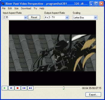 River Past Video Perspective 7.5 - изменение формата видео