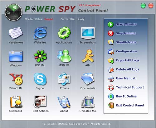 Power Spy 7.3 - домашний шпион