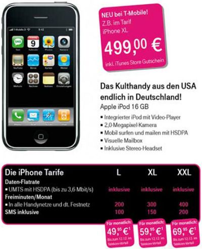 iPhone с 16 Гб и 3G скоро появится в Европе