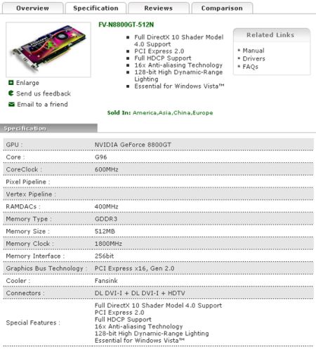 Foxconn: анонс GeForce 8800 GT, раньше срока