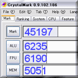 CrystalMark 2004R2 v.0.9.123.404b - тестирование системы