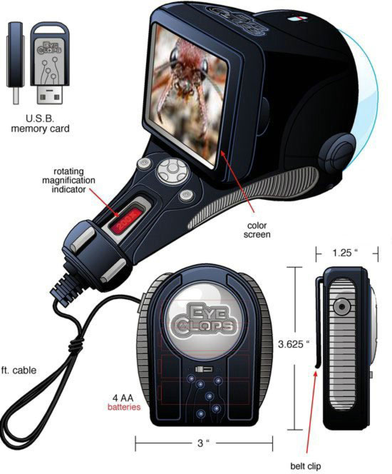 Портативный микроскоп с LCD-дисплеем