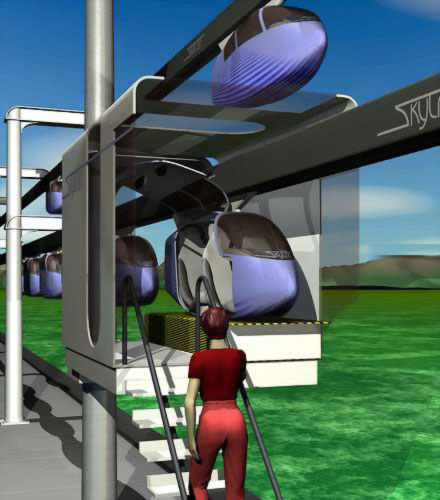 SkyTran - концептуальный транспорт на магнитной подвеске