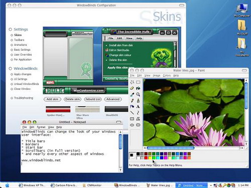 WindowBlinds 6.1.55 - альтернативые стили для XP