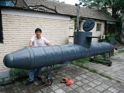 Китаец собрал собственную подводную лодку